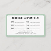 Logo Upload Modern Simple Appointment Olive Green Visitekaartje (Achterkant)