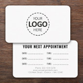 Logo Upload Modern Simple Appointment White Visitekaartje