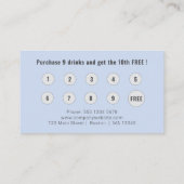 Logo Upload Modern Simple Baby Blue Loyalty Visitekaartje (Achterkant)