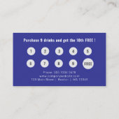Logo Upload Modern Simple Blue Loyalty Visitekaartje (Achterkant)