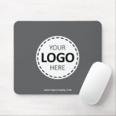 Logo Upload Modern Simple Gray Muismat (Met muis)