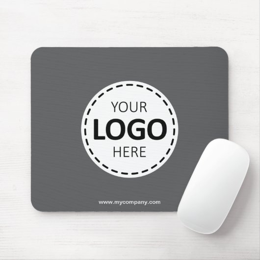 Logo Upload Modern Simple Gray Muismat (Met muis)