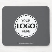 Logo Upload Modern Simple Gray Muismat (Voorkant)