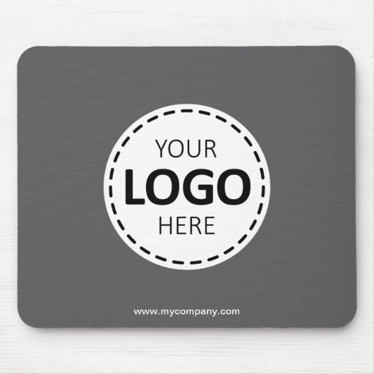 Logo Upload Modern Simple Gray Muismat (Voorkant)