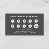 Logo Upload Modern Simple Grey Loyalty Visitekaartje (Achterkant)