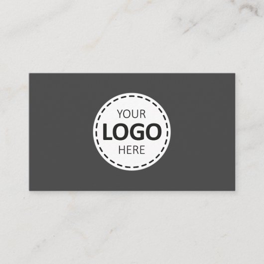 Logo Upload Modern Simple Grey Loyalty Visitekaartje (Voorkant)