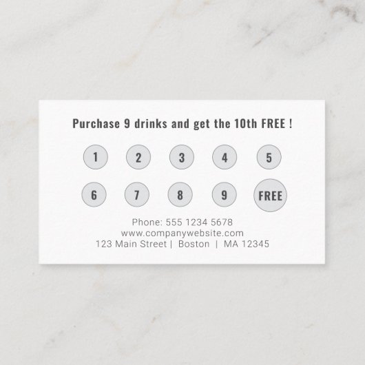 Logo Upload Modern Simple Loyalty Visitekaartje (Achterkant)