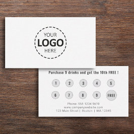 Logo Upload Modern Simple Loyalty Visitekaartje