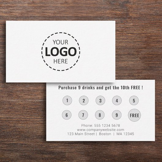 Logo Upload Modern Simple Loyalty Visitekaartje