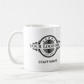 Logo upload, naam van het personeel, professioneel koffiemok (Links)