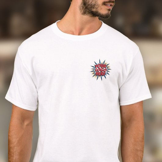 Logo Upload Sjabloon - White Staff T-shirt