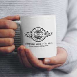 Logo upload, webadres, professioneel bedrijf koffiemok