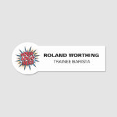 Logo Upload - White Modern Personeel Naamplaatje (Voorkant)