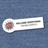 Logo Upload - White Modern Personeel Naamplaatje