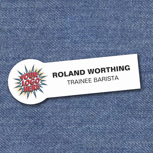 Logo Upload - White Modern Personeel Naamplaatje