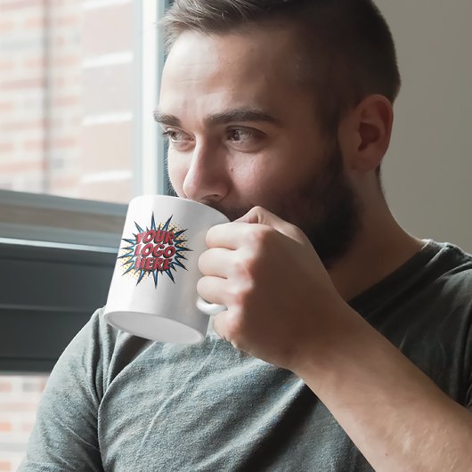 Logo-upload zakelijk bedrijf koffiemok