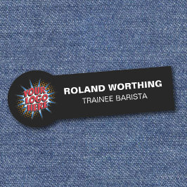 Logo Upload - Zwart Modern Personeel Naamplaatje