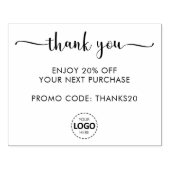 Logo Uploaden Bedankt Aangepaste korting Rubberstempel (Afrduk)