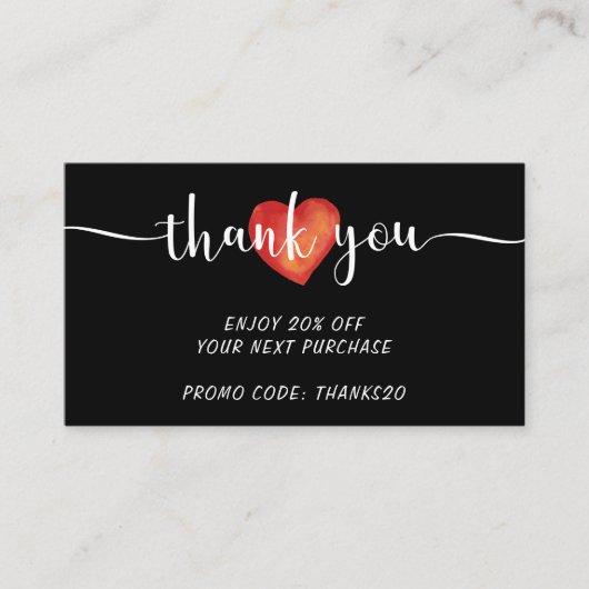 Logo Uploaden Bedankt Visitekaartje met korting (Voorkant)