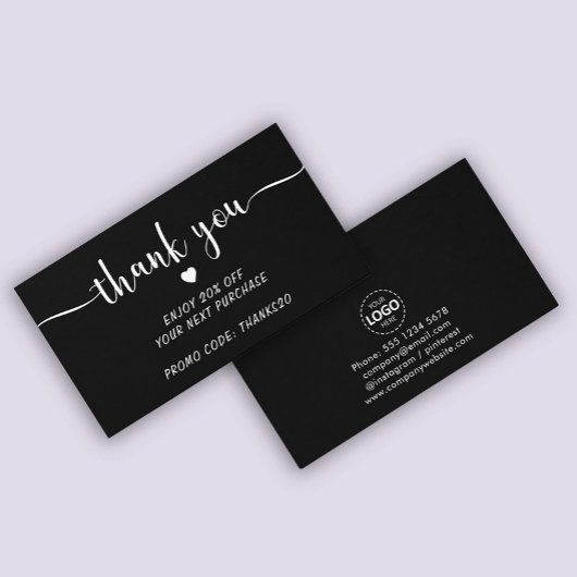 Logo Uploaden Bedankt Visitekaartje met korting