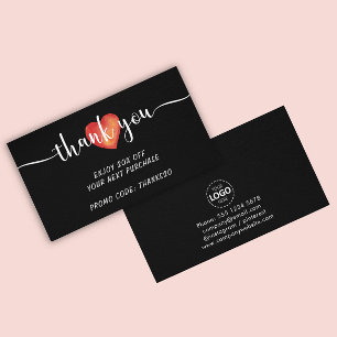 Logo Uploaden Bedankt Visitekaartje met korting