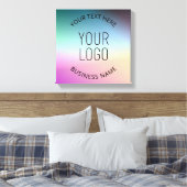 Logo uploaden | Kleurrijke veranderende gradiëntkl Canvas Afdruk (Insitu (Slaapkamer))