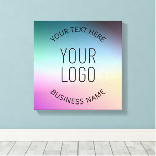 Logo uploaden Kleurrijke veranderende gradiëntkl Canvas Afdruk