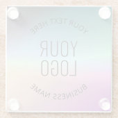 Logo uploaden | Kleurrijke veranderende gradiëntkl Glazen Onderzetter (Achterkant)