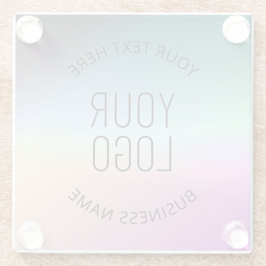 Logo uploaden | Kleurrijke veranderende gradiëntkl Glazen Onderzetter (Achterkant)