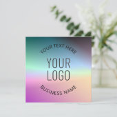 Logo uploaden | Kleurrijke veranderende gradiëntkl Kaart (Staand voorkant)