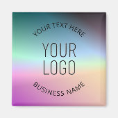 Logo uploaden | Kleurrijke veranderende gradiëntkl Magneet (Voorkant)