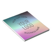 Logo uploaden | Kleurrijke veranderende gradiëntkl Notitieblok (Schuin)