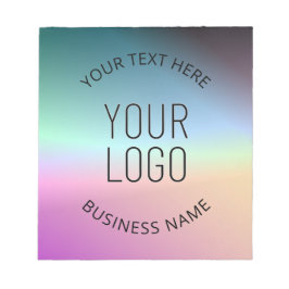 Logo uploaden | Kleurrijke veranderende gradiëntkl Notitieblok