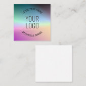 Logo uploaden | Kleurrijke veranderende gradiëntkl Notitiekaartje (Voorkant / Achterkant)