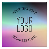 Logo uploaden | Kleurrijke veranderende gradiëntkl Perfect Poster (Voorkant)