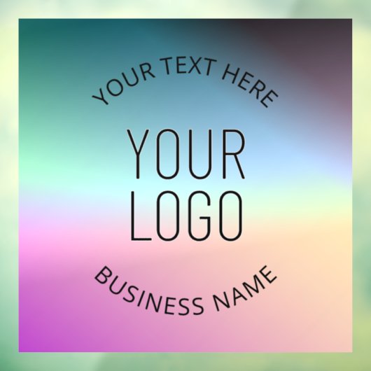 Logo uploaden | Kleurrijke veranderende gradiëntkl Raamsticker (Vel 3)