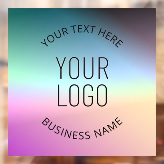 Logo uploaden | Kleurrijke veranderende gradiëntkl Raamsticker (Vel 2)