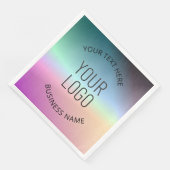 Logo uploaden | Kleurrijke veranderende gradiëntkl Servet (Hoek)