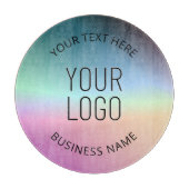 Logo uploaden | Kleurrijke veranderende gradiëntkl Snijplank (Voorkant)