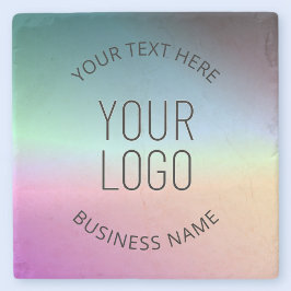 Logo uploaden | Kleurrijke veranderende gradiëntkl Stenen Onderzetter