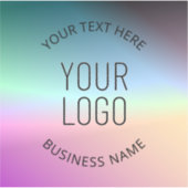 Logo uploaden | Kleurrijke veranderende gradiëntkl Sticker (Voorkant)