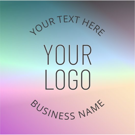 Logo uploaden | Kleurrijke veranderende gradiëntkl Sticker (Voorkant)