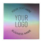 Logo uploaden | Kleurrijke veranderende gradiëntkl Tegeltje (Voorkant)