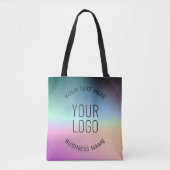 Logo uploaden | Kleurrijke veranderende gradiëntkl Tote Bag (Voorkant)
