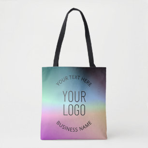 Logo uploaden   Kleurrijke veranderende gradiëntkl Tote Bag