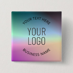 Logo uploaden Kleurrijke veranderende verloopkle Vierkante Button 5,1 Cm