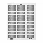 Logo uploaden | Modern gradiënt grijs retouradres Etiket (Full Sheet)