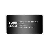 Logo uploaden | Modern gradiënt grijs retouradres Etiket (Voorkant)