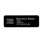 Logo uploaden | Modern retouradres Etiket (Voorkant)