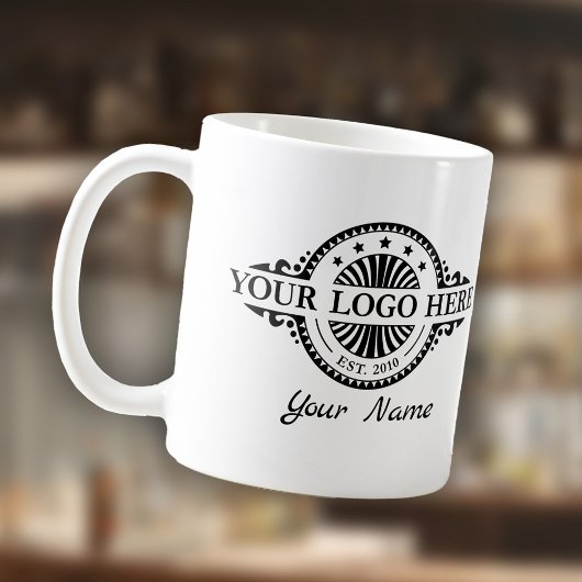 Logo uploaden, naam, aangepaste zaken koffiemok